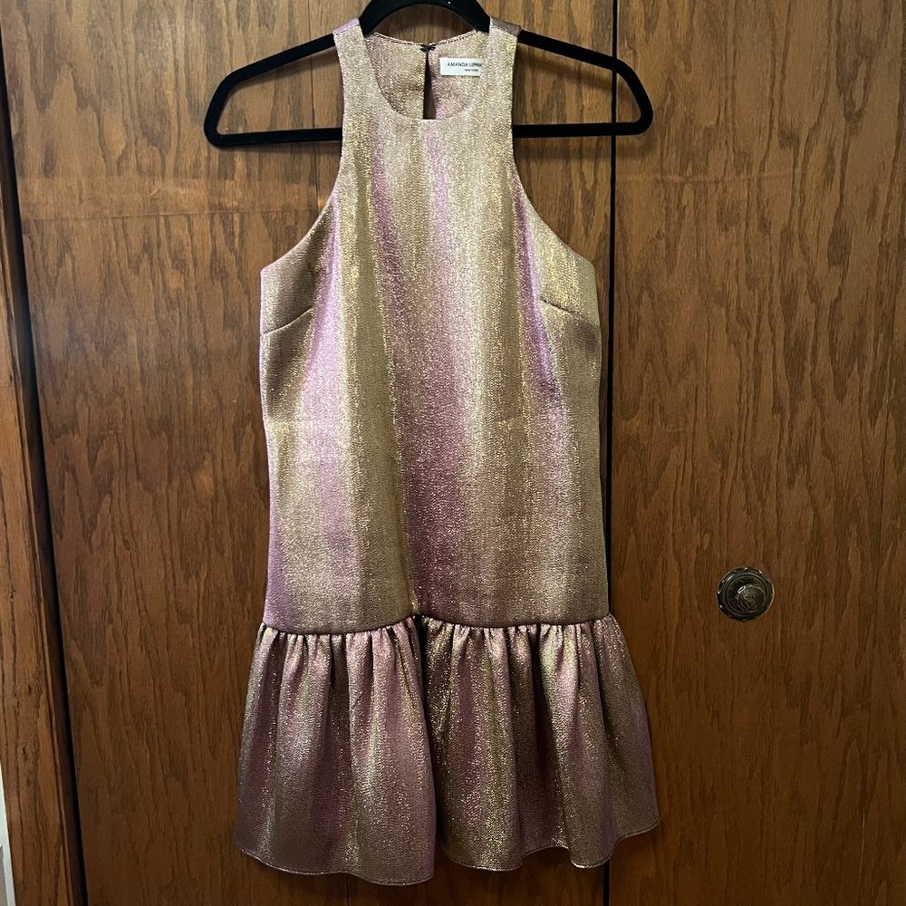 Amanda Uprichard New York High Neck Peplum Dress